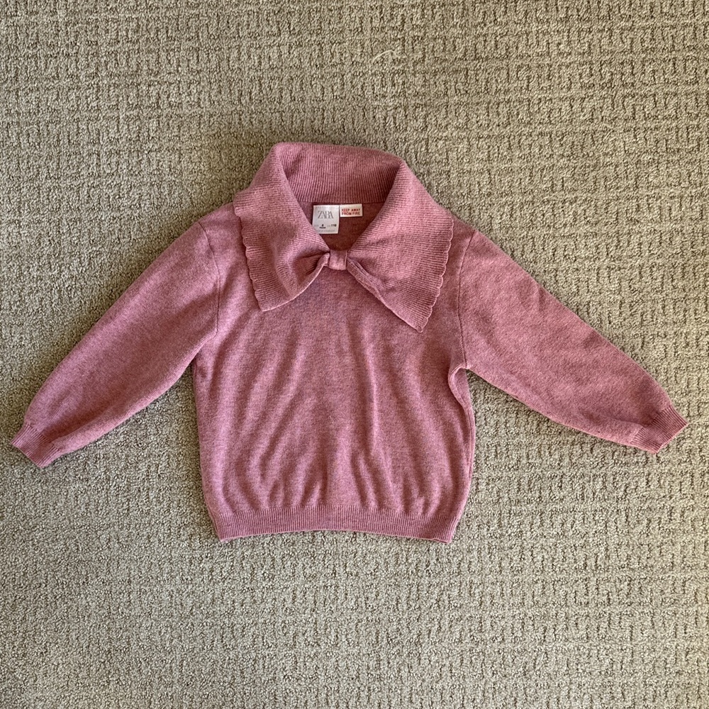 Zara Dusty Pink Cowl Neck Sweater